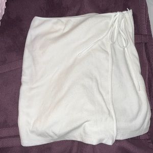 white towel mini skirt